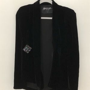 Nasty Gal Velvet Cape Blazer Size Small